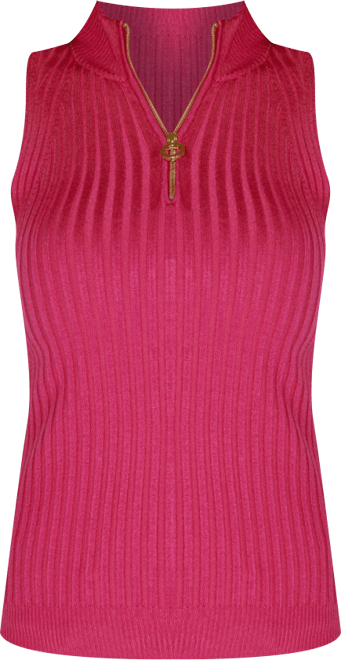 Black Label Women's Sleeveless Quarter-Zip Sweater