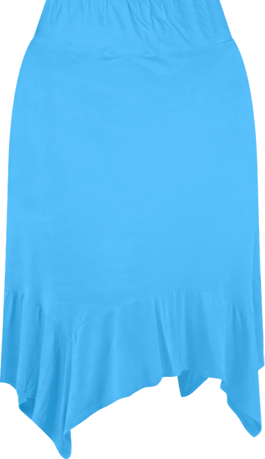 Plus Size Elastic Waist Handkerchief Skirt