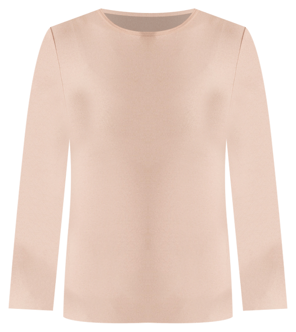 Cotton-Blend Long-Sleeve Top