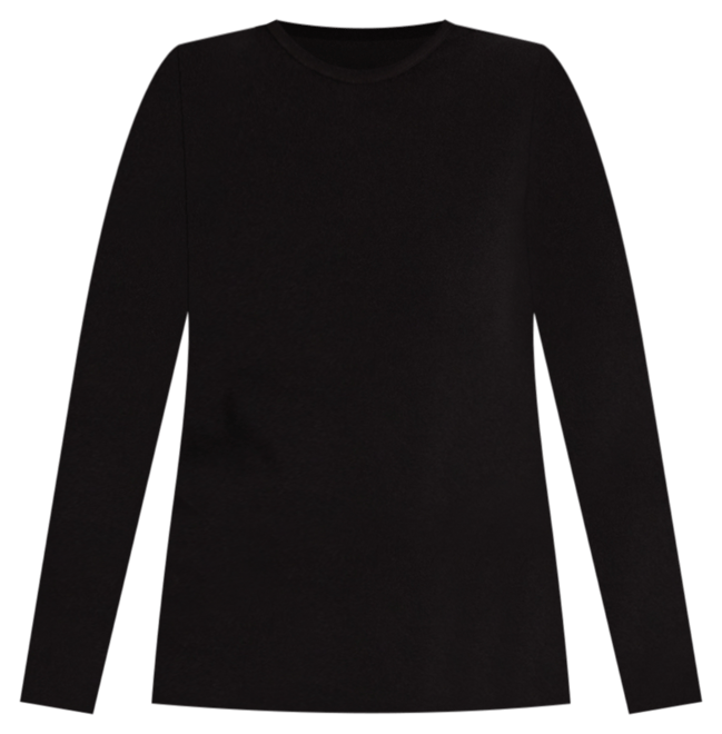 Cotton-Blend Long-Sleeve Top
