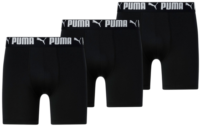 PUMA Men's Athletic Boxer Briefs 3 Pack