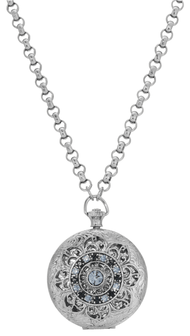 Crystal Blue Locket Necklace