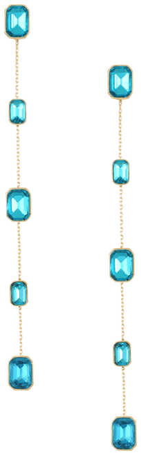 18K Gold Plated Brass Iconic Linear Earrings