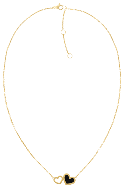 Enamel Heart Necklace in 18K Carnation Gold Plated