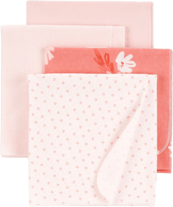 Baby Girl Carter s 4 Pack Receiving Blankets