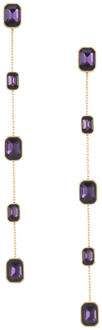 18K Gold Plated Brass Iconic Linear Earrings