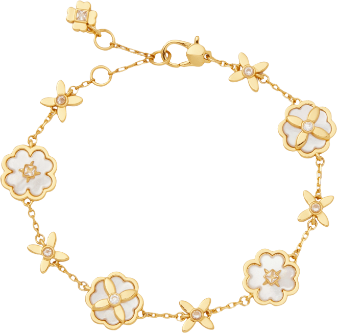 Kate Spade New York Gold Mother of Pearl Flower Bracelet