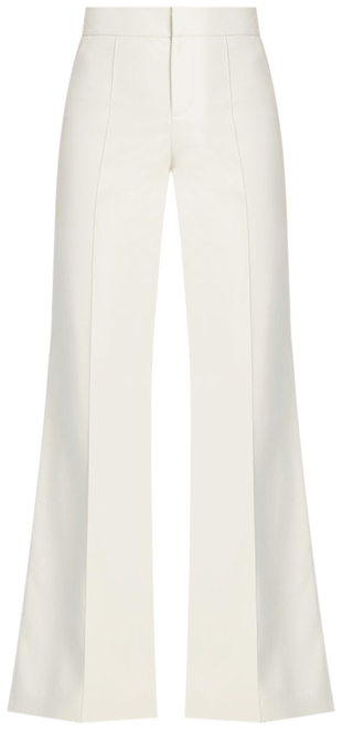 Dylan Vegan Leather Wide Leg Pant In Ecru