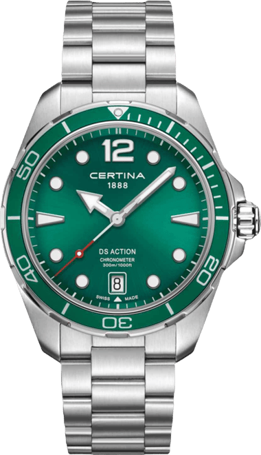 Men's Swiss Ds Action Stainless Steel Bracelet Watch 43mm