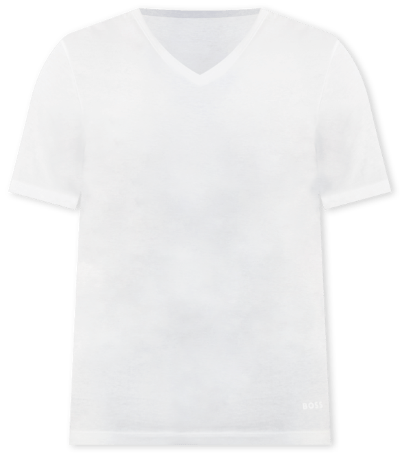 Hugo by  Men's 5-Pack Authentic Solid Cotton V-Neck T-Shirts