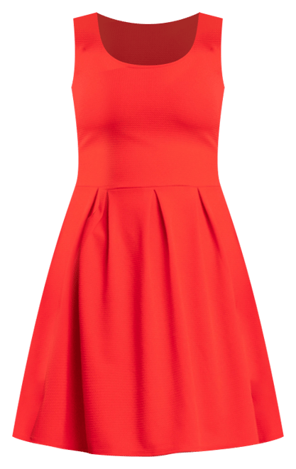 Women's Sleeveless Knee Pleated Pocket Dress