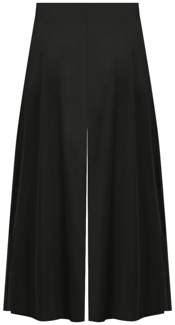 Petite Chiffon Wide-Leg Cropped Pants