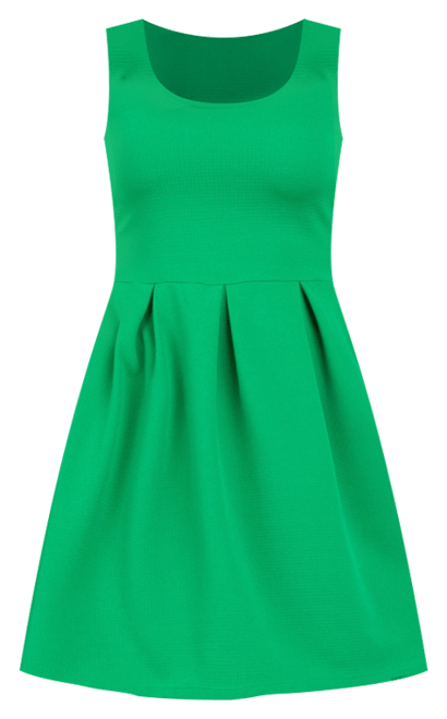 Women's Sleeveless Knee Pleated Pocket Dress