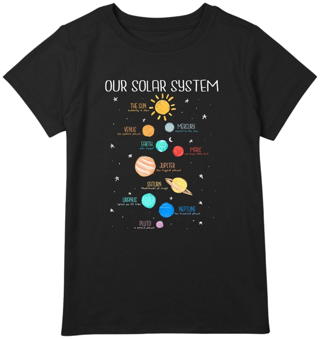 Girls 7-16 Our Solar System Graphic Tee