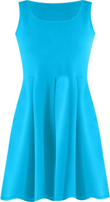 Women's Sleeveless Knee Pleated Pocket Dress