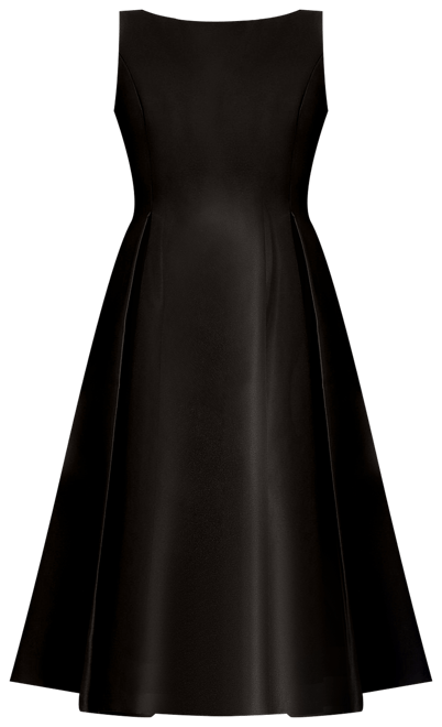 adrianna papell boat neck sleeveless a-line taffeta dress Adrianna Papell Boat Neck Sleeveless A-Line Taffeta Midi Dress