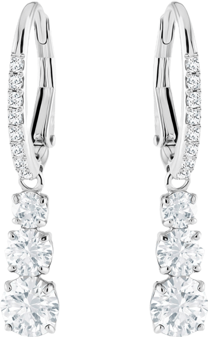 Swarovski Attract Trilogy Round Crystal Linear Earrings | Dillard's