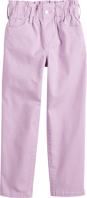 Girls 4-12 Jumping Beans® High-Waisted Straight-Leg Paperbag Waist Jeans