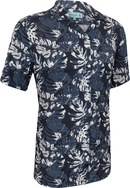 Mens Casual Button-Down Hawaiian Short Sleeve Shirt