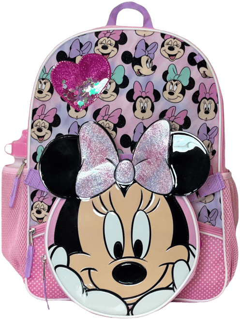 Disney Minnie Mouse Girls 16 Backpack with Detachable Lunch Box, Girl's