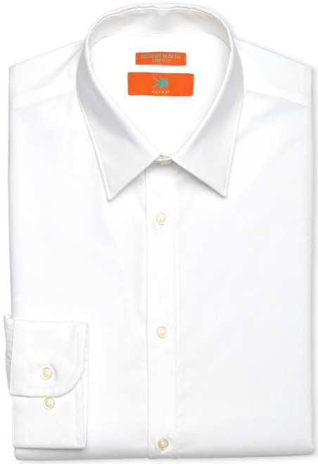 men's extremely skinny fit dress white button down shirt The White Sanders Non Iron Fine Twill Custom Shirt main image 0