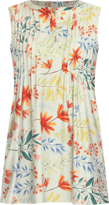Women's Floral Sleeveless Tunic Top