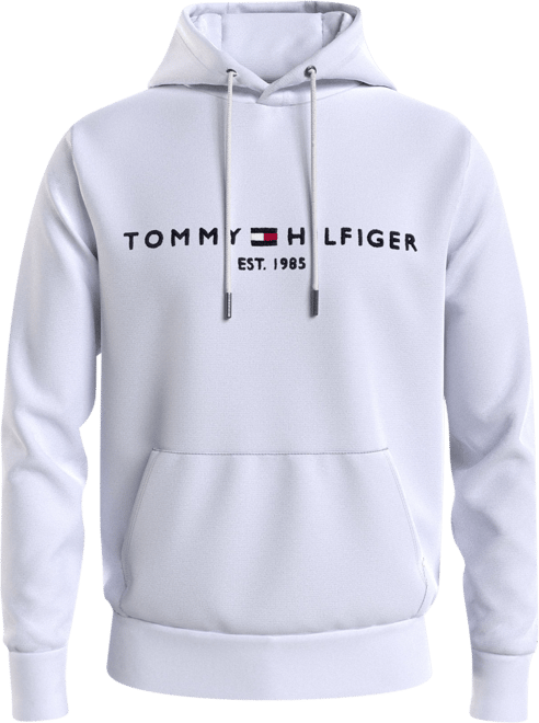 Tommy hilfiger logo hoodie white cheap