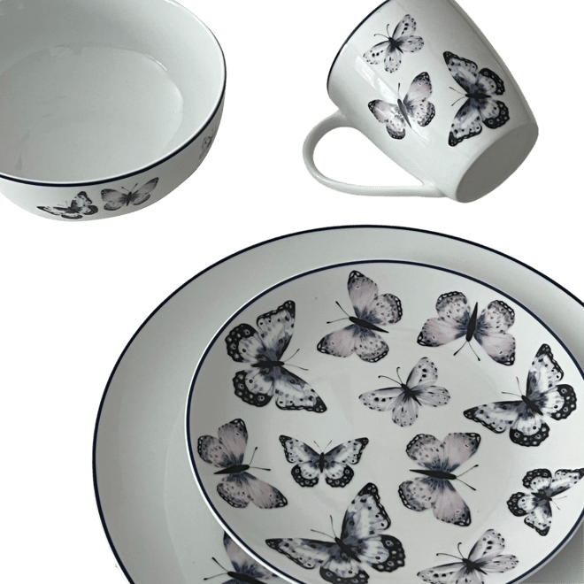 Home bargains butterfly dinner set store