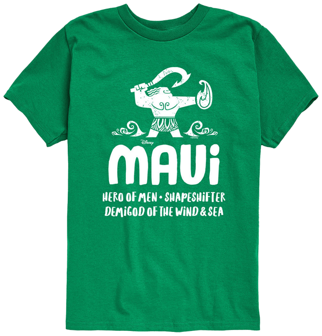 Disney Collection Little u0026 Big Boys Maui Crew Neck Short Sleeve Moana  Graphic T-Shirt