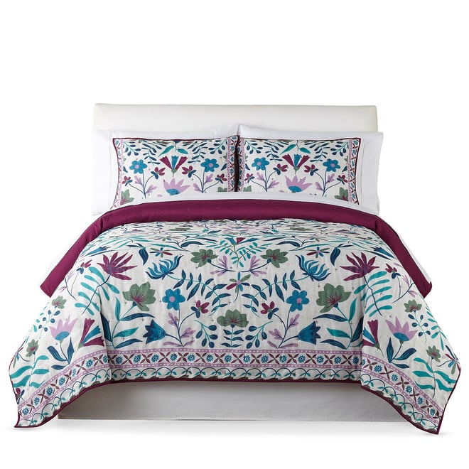 Distant Lands Indra Complete Bedding Set with Sheets, Color: Prominent  Purple - JCPenney