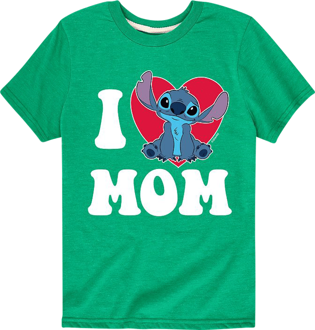 Disney's Lilo & Stitch Boys 8-20 I Love Mom Graphic Tee