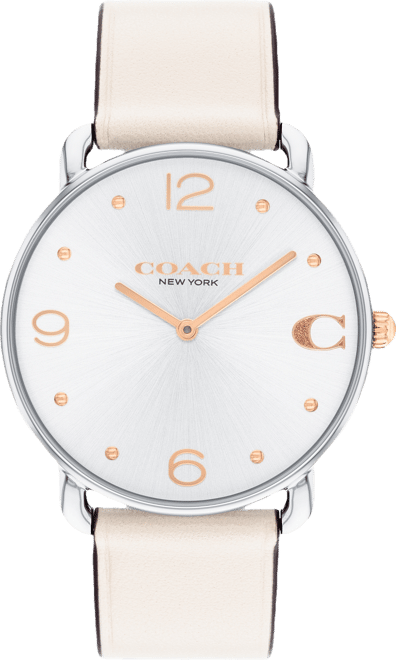 Women's Elliot Chalk White Leather Strap Watch, 36mm