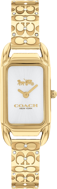 Women's Cadie Signature C Gold-Tone Stainless Steel Bangle Watch, 28.5 x 17.5mm