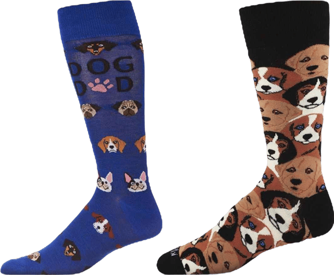 Men's Crew Animal Assortment Socks, Pair of 2