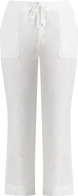 Plus-Size 100% Linen Wide-Leg Pants