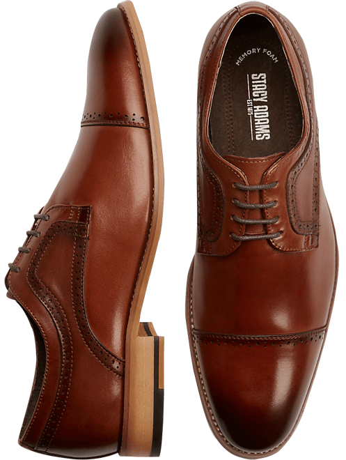 Stacy Adams Dickinson Cap Toe Oxfords, Tan - Men's Shoes | Men's Wearhouse