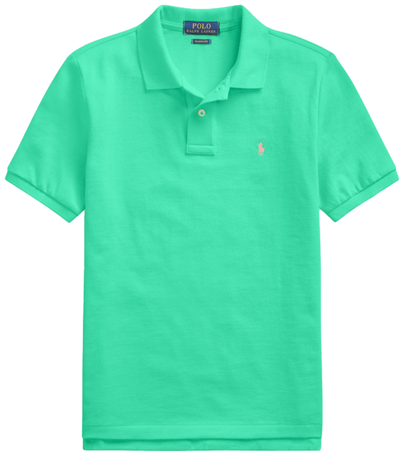 Big Boys Cotton Mesh Logo Polo Shirt