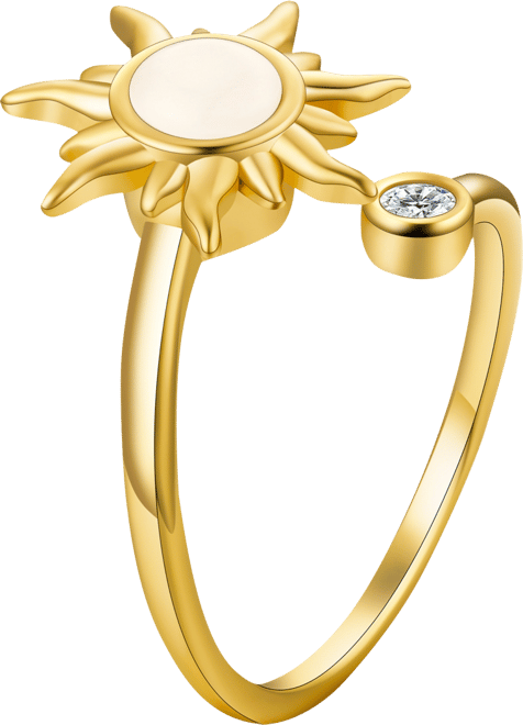 Cubic Zirconia Faux Opal Ring