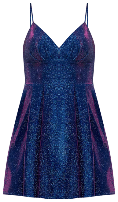 Juniors' Glitter-Knit Skater Party Dress