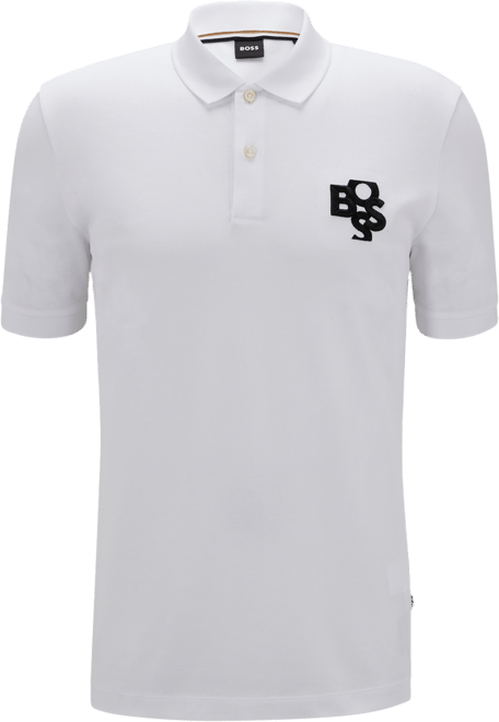 Hugo boss mercerised polo sales