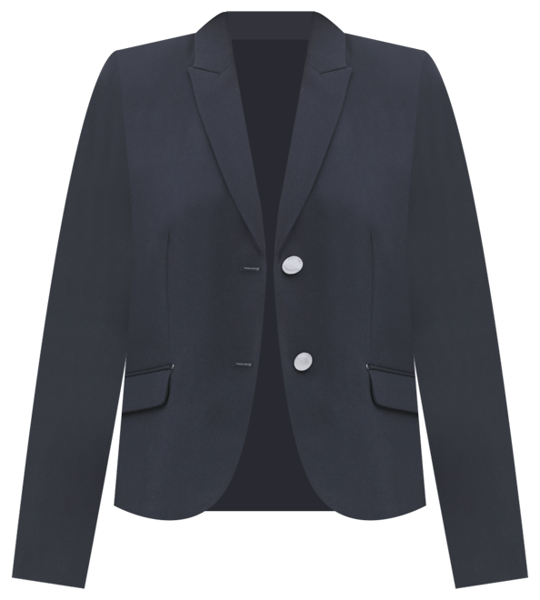 Calvin Klein Luxe Stretch 2 Button Notch Lapel Long Sleeve Blazer