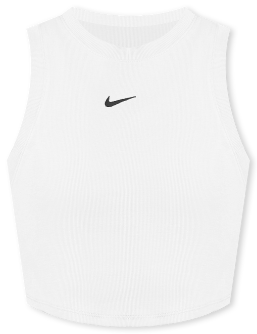 Nike Womens Sportswear Essentials Ribbed Tank (Black/White)