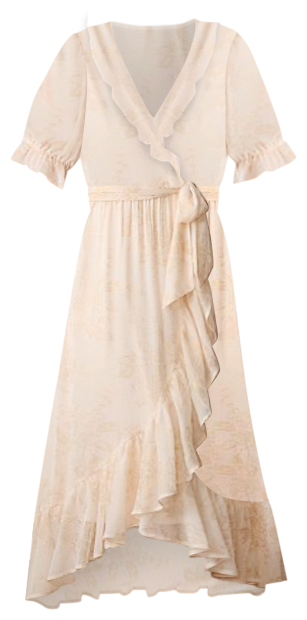 Women's LC Lauren Conrad Ruffle Sleeveless Wrap Midi Dress