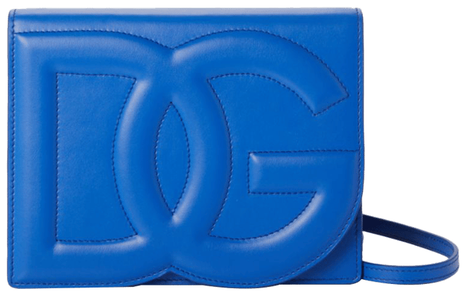 Dolce & Gabbana Lapis Blue Leather Zip Clutch Bag/ Pouch Family FINAL SALE