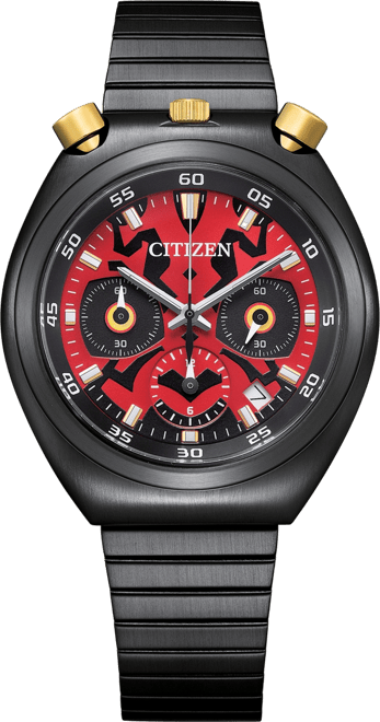 Men's Chronograph Star Wars Darth Maul Black-Tone Stainless Steel Bracelet Watch 38mm