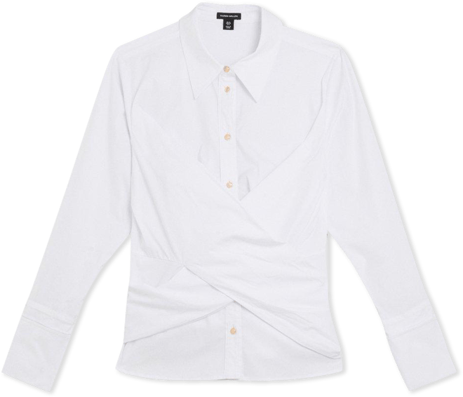 Cotton Poplin Self-Tie Shirt - Ready-to-Wear 1AAWI7