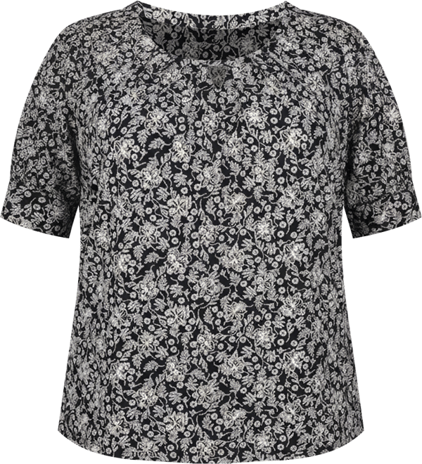 Plus Size Short Sleeve Balloon Sleeve Top