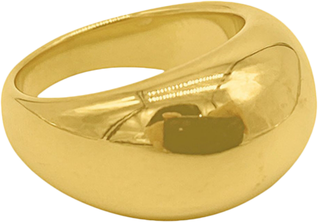14K Gold Plated Dome Ring