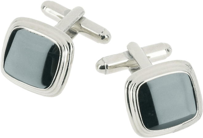 Black Lacquer Cushion Cufflinks