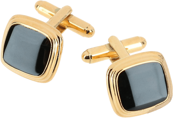 Black Lacquer Cushion Cufflinks